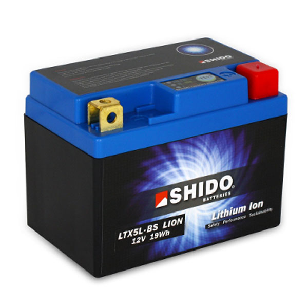 Image of Shido Lithium Motorcycle Battery - LTX5L-BS LION