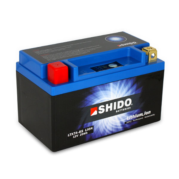 Image of Shido Lithium Motorcycle Battery - LTX7A-BS LION