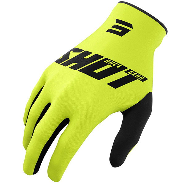 Shot Youth Raw Textile Gloves Burst Neon Yellow