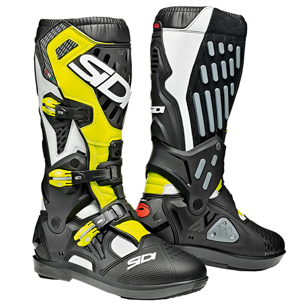 Image of Sidi Atojo SRS Boots - White / Black / Yellow Fluo