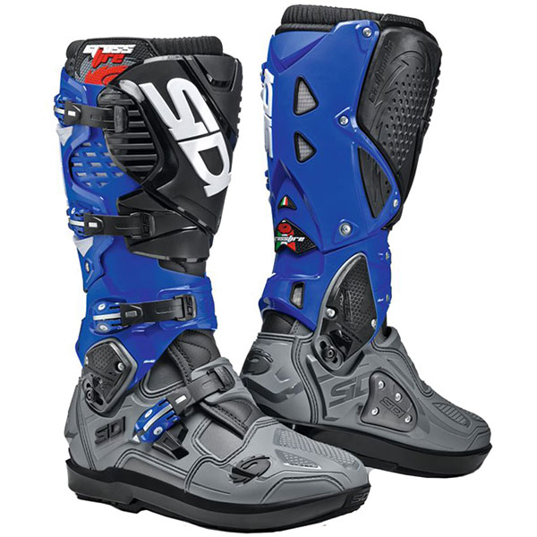 Sidi Crossfire 3 SRS Boots - Grey / Blue / Black - FREE UK DELIVERY