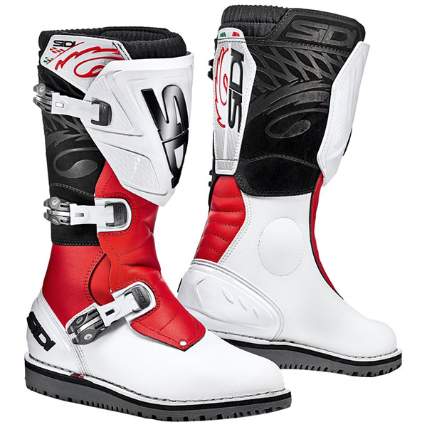 Image of Sidi Trial Zero 1 Boots - White / Red