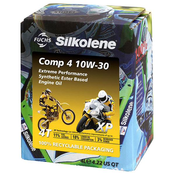 Silkolene Comp 4 10W30 Lube Cube 4 Litre FREE UK DELIVERY