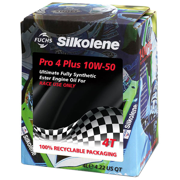 Silkolene Pro 4 Plus 10W50 Lube Cube 4 Litre FREE UK DELIVERY