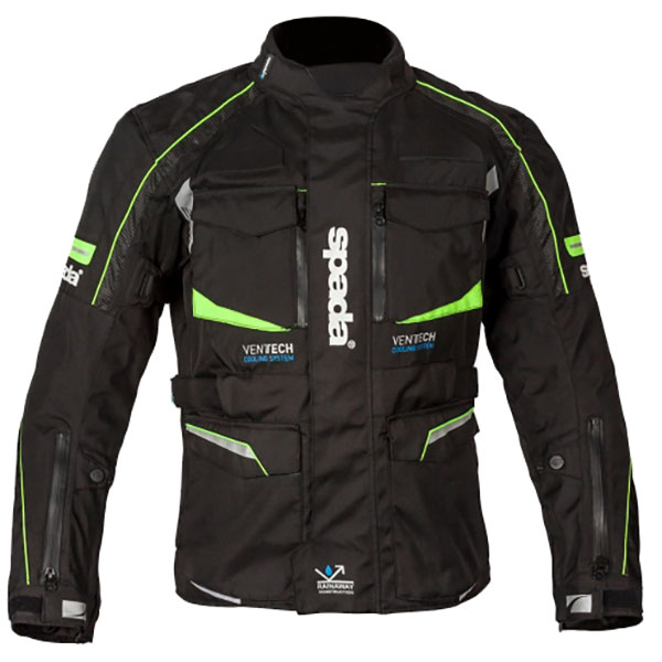 Image of Spada Autobahn Textile Jacket - Black / Fluo