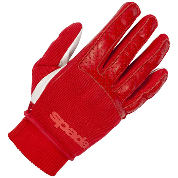 Image of Spada Ladies Chase CE Leather &amp; Textile Gloves - Red / White