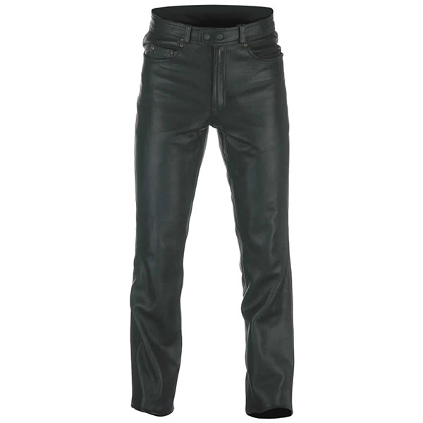 leather jeans black
