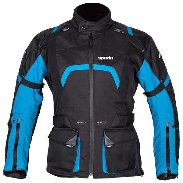 Image of Spada Base Textile Jacket - Black / Blue