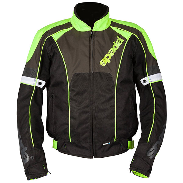 Image of Spada Burnout 2 Textile Jacket - Black / Fluo / Grey