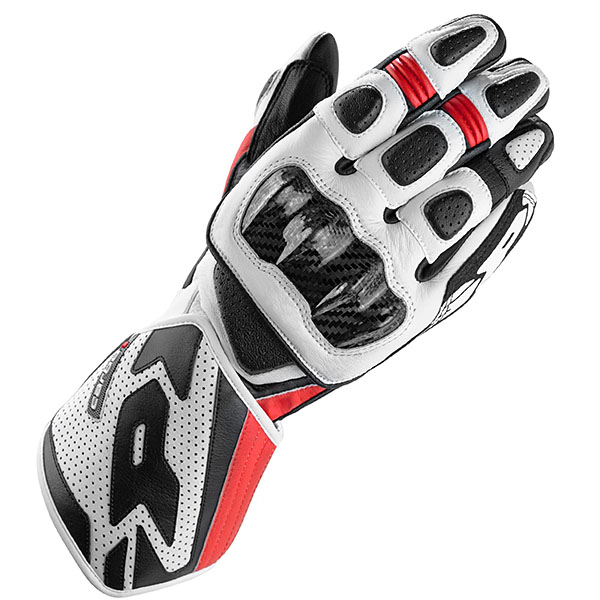 Image of Spidi Carbo 1 Leather Gloves - Black / Red