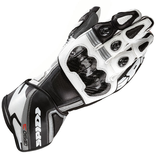 Image of Spidi Carbo 3 Gloves - Black / White