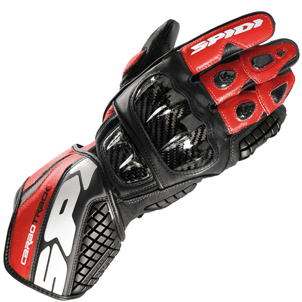 Image of Spidi Carbo Track Gloves - Black / Red