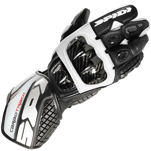 Image of Spidi Carbo Track Gloves - Black / White