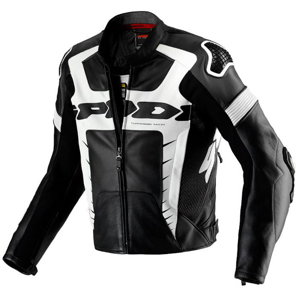 Image of Spidi Warrior Pro Leather Jacket - Black / White
