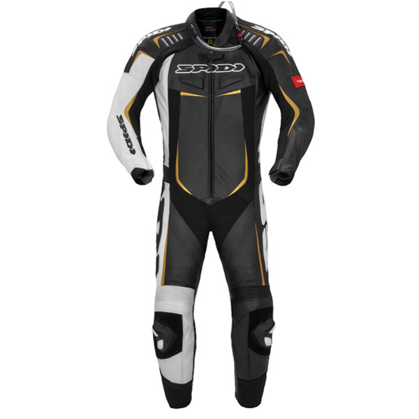 Spidi Track Wind Pro CE 1 Piece Suit - Black / White / Gold - FREE UK  DELIVERY