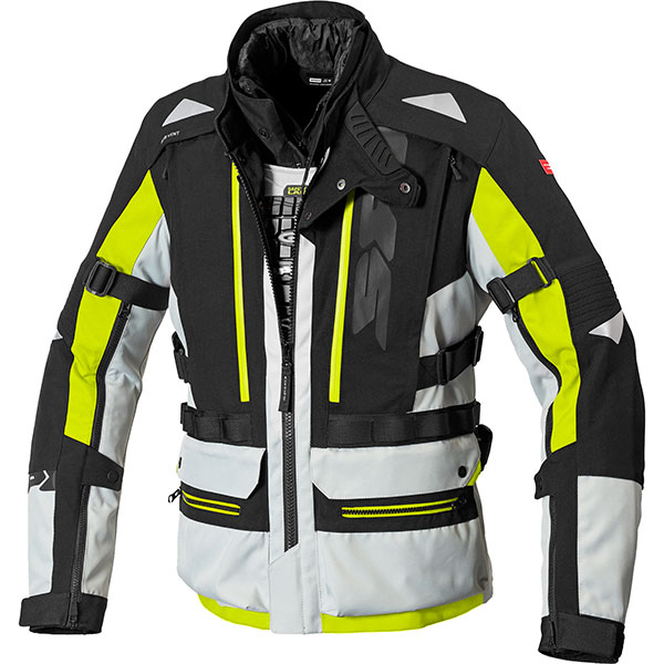 Image of Spidi Allroad Textile Jacket - Black / Yellow