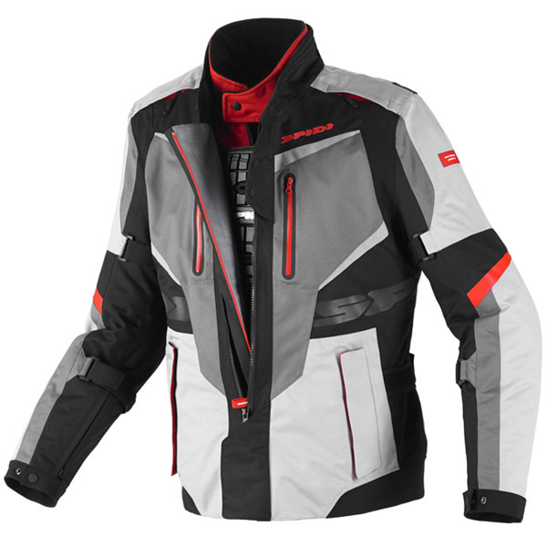 Image of Spidi H2OUT X-Tour Textile Jacket - Black / Grey / Red