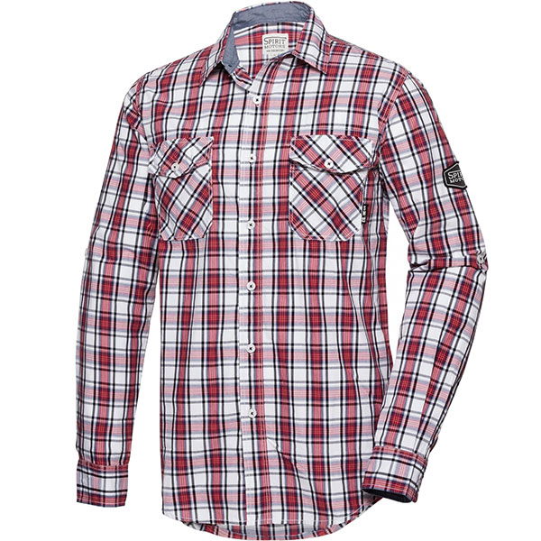 Image of Spirit Motors Checked Style Shirt - Red / Blue / White