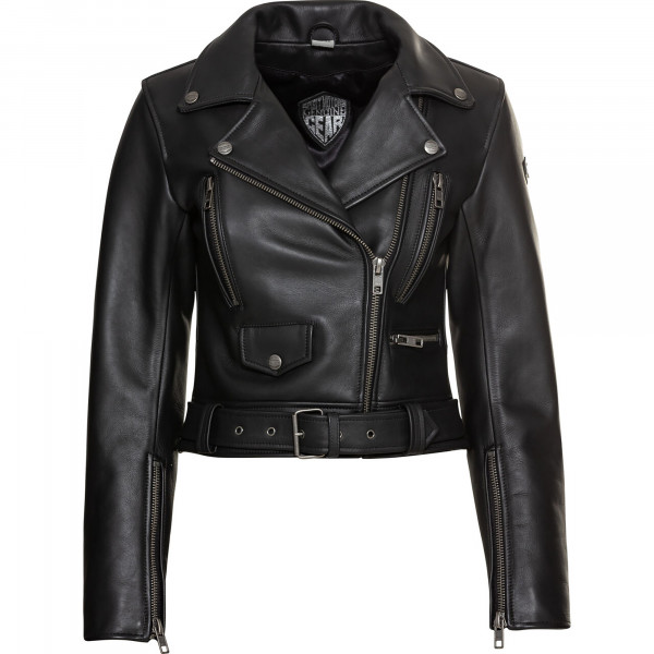 Spirit Motors Ladies Bad Bonnie Leather Jacket Black