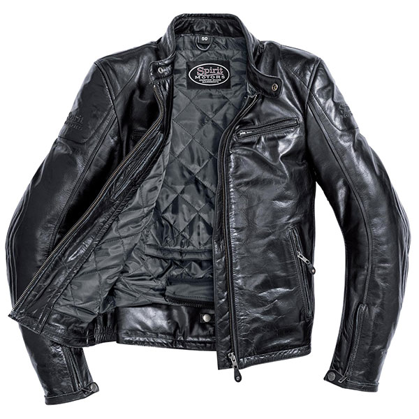 Spirit Motors Antique Leather Jacket 1.0 - Black - FREE UK DELIVERY