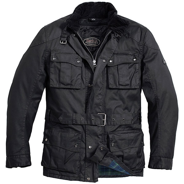 Spirit Motors Wax Textile Jacket 1.0 - Black - FREE UK DELIVERY