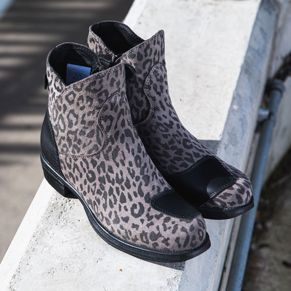 leopard motorcycle boots