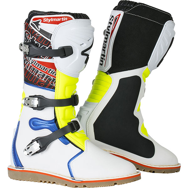 Image of Stylmartin Impact Pro WP Off-Road Boots - White / Blue / Fluo Yellow