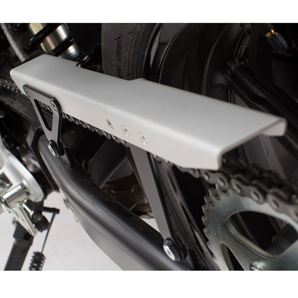 Image of SW Motech Black &amp; Silver Chain Guard - Suzuki SV650 ABS (15-)