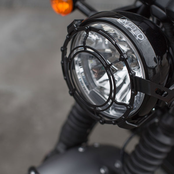 Image of SW Motech Black Headlight Guard - Triumph Bonneville T120 (15-) / Thruxton 1200