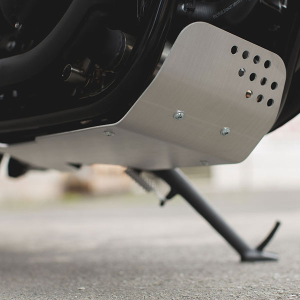 Image of SW Motech Silver Engine Guard - Bonneville T120 / Street Twin / Thruxton 1200
