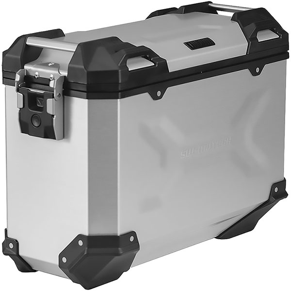 Image of SW Motech Trax Adv Medium Aluminium Side Case - Silver