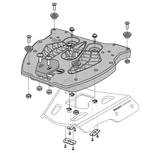 Image of SW Motech Alu-Rack Adapter Kit - Trax Top Case