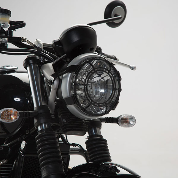 Image of SW Motech Black Headlight Guard - Triumph Street Twin (16-)