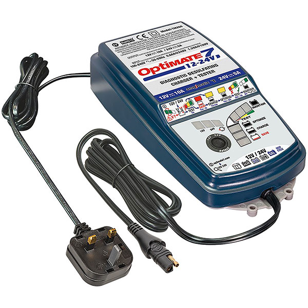 Chargeur et mainteneur de batterie Tecmate OPTIMATE TM380 12v 6A/24v 3A