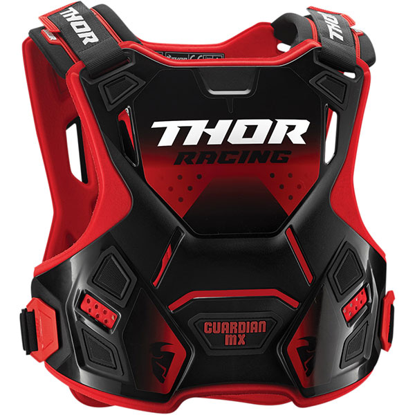 Image of Thor Guardian MX Chest / Back Protector - Red / Black