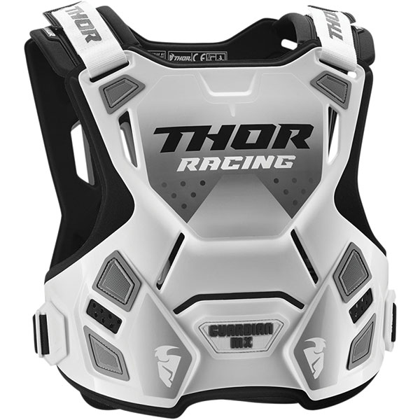 Image of Thor Guardian MX Chest / Back Protector - White / Black