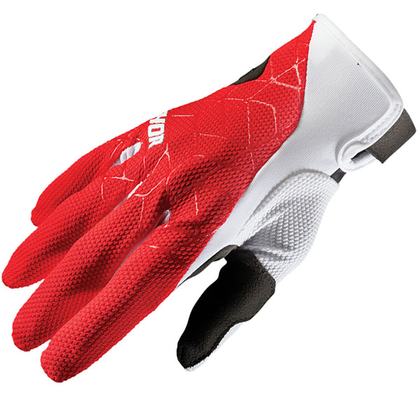 Image of Thor Draft Textile Gloves - Red / White