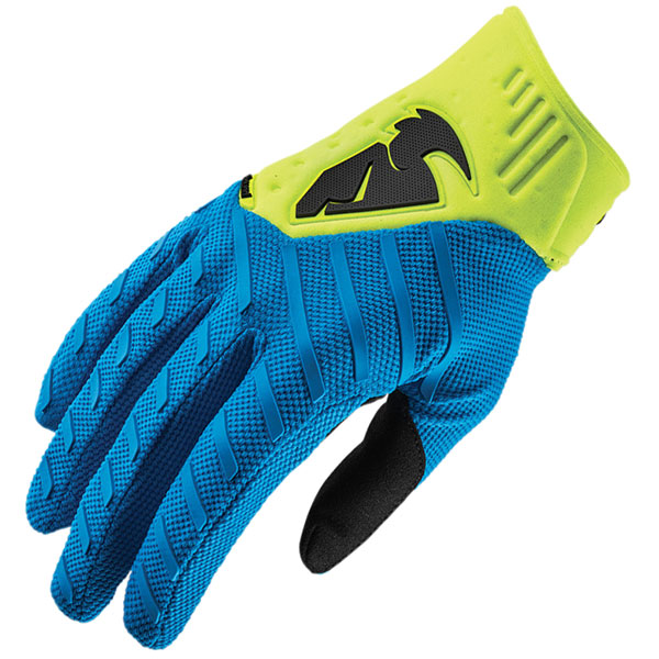 Image of Thor Rebound Textile Gloves - Electric Blue / Acid