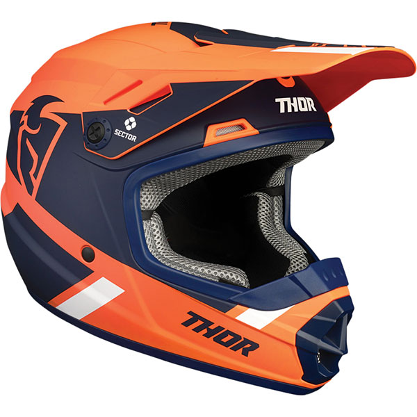 Image of Thor Youth Sector Split MIPS Helmet - Orange / Navy