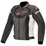 Alpinestars Stella Jaws V3 Leather Jacket - Black / White / Fuchsia Thumb 0