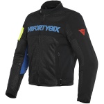 Dainese VR46 Grid Air Textile Jacket - Black / Princess Blue / Fluo Yellow Thumb 0
