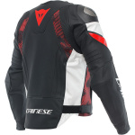 Dainese Avro 5 Leather Jacket - Black / Lava Red / White Thumb 1