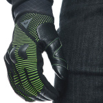 Dainese Unruly Ergo-Tek Textile Gloves - Anthracite / Acid Green Thumb 4