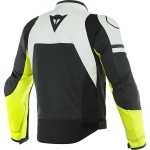 Dainese Agile Leather Jacket - Matt Black / White / Fluo Yellow Thumb 1