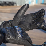 DXR Winter Carbon CE Leather Gloves - Black Thumb 11