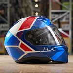 HJC I90 - Hollen Red / White / Blue Thumb 3