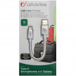 Interphone USB Travel Data Cable - 15cm Type-C Thumb 0