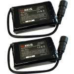 Keis Glove Battery 2000 mAh Pair with UK Charger image