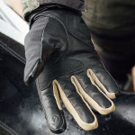 Merlin Jura Hydro D3O Leather Gloves - Black / Earth Thumb 3