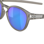Oakley Latch Sunglasses - Matt Grey / Prizm Sapphire Polarized Lens Thumb 6